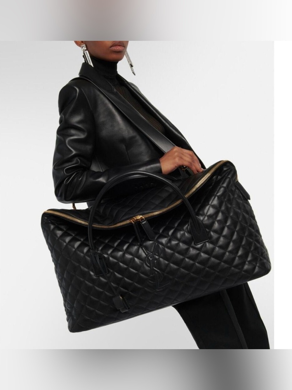 YSL Giant Travel Bag in Quilted Leather - Picture 5 of 7